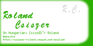 roland csiszer business card